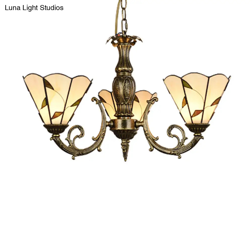 Classic Hand Cut Glass Beige Pendant Chandelier With Scalloped Edge

Note: Its Important To Include