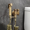 Hand Held Bidet Sprayer Douche Toilet Kit Antique Bronze Shattaf Shower Head Brass Valve Set Jet Bidet Faucet Garden