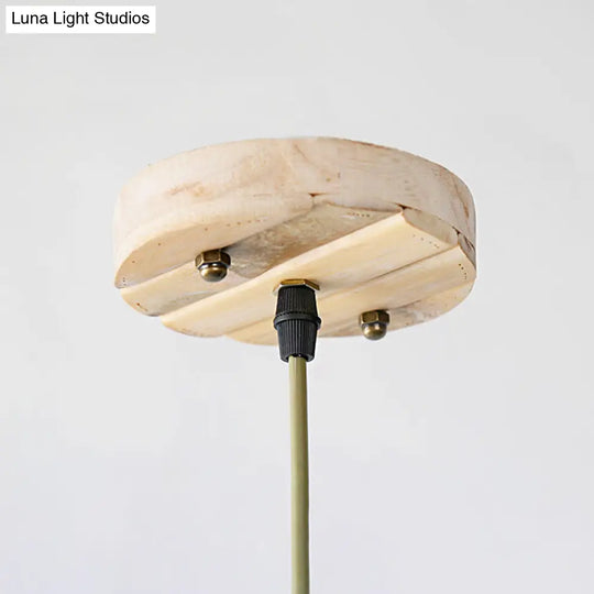 Handmade Bamboo Pendant Light - Modern Wood Ceiling Lamp