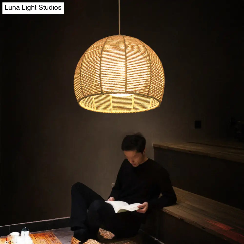 Handmade Hemp Rope Pendant Light For Restaurants