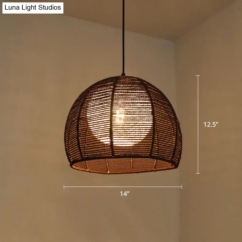 Handmade Hemp Rope Pendant Light For Restaurants