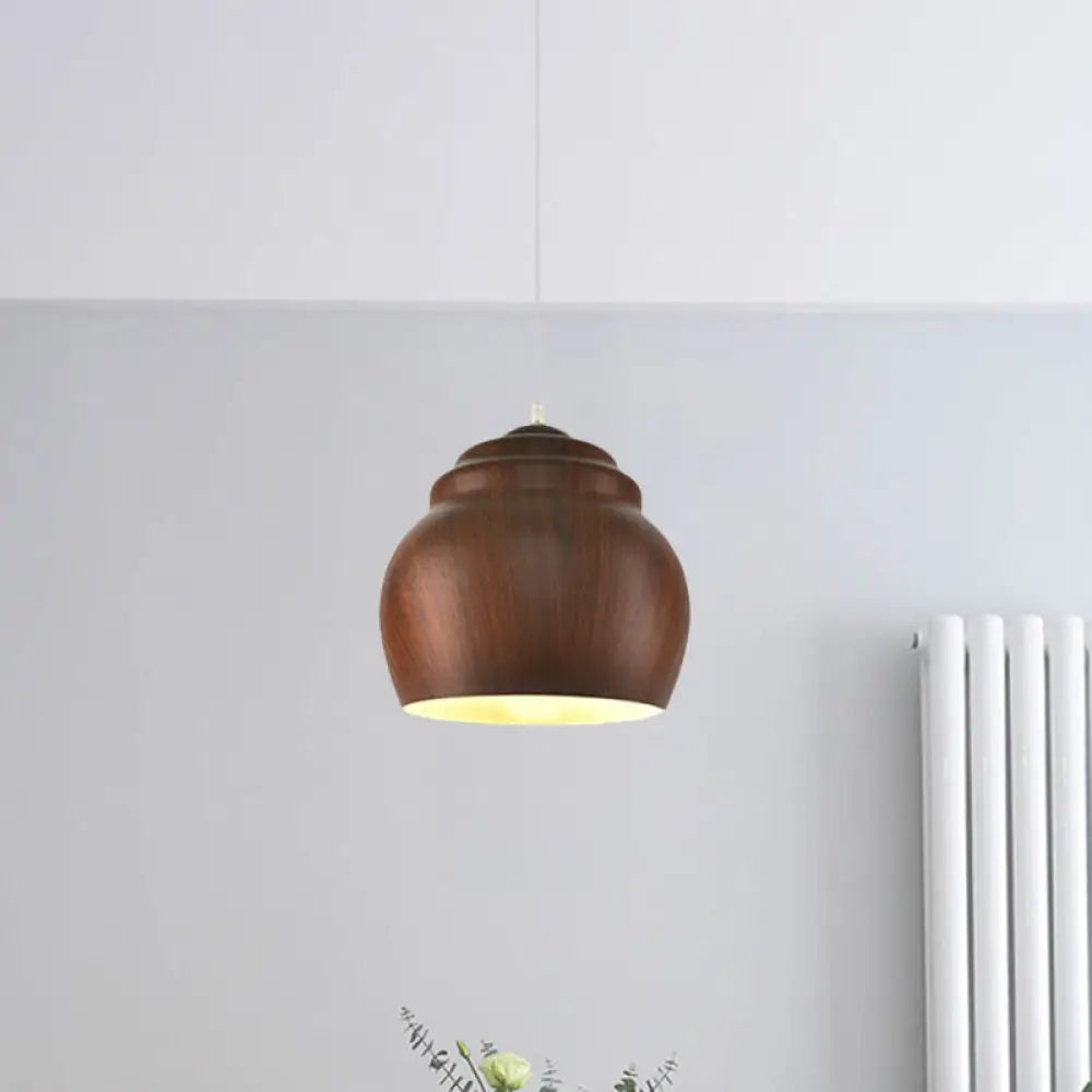 Hanging Ceiling Light: Loft Pendant Lamp With Coffee-Colored Pottery Cup Aluminum Shade Coffee