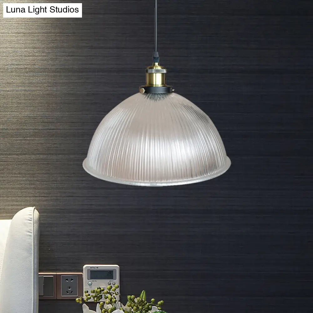 Industrial Dome Prismatic Glass Pendant Ceiling Light - Add A Stylish Touch To Your Living Room