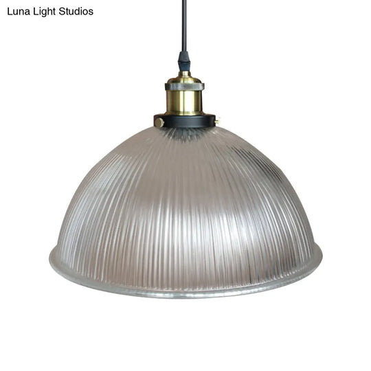 Industrial Dome Prismatic Glass Pendant Ceiling Light - Add A Stylish Touch To Your Living Room