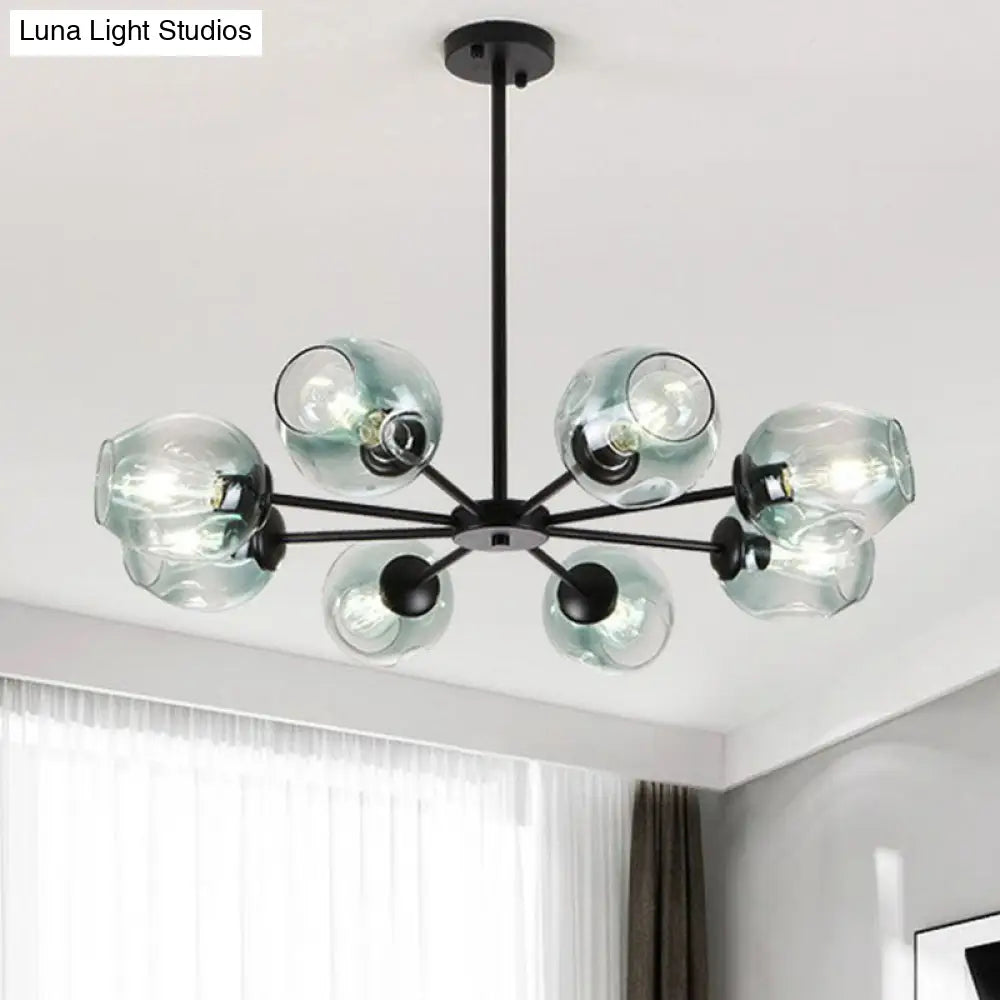 Hanging Glass Cup Chandelier Light Fixture For Living Room