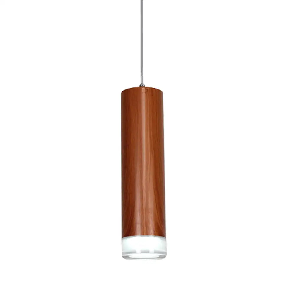 Giovanna Modern Led Pendant Light: Sleek Streamlined Illumination In Warm Brown / 11 White