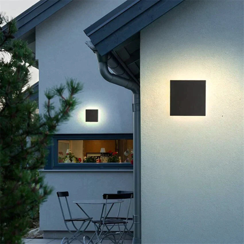 Harmon | Waterproof Wall Lamp White Square / Warm Outdoor Lighting