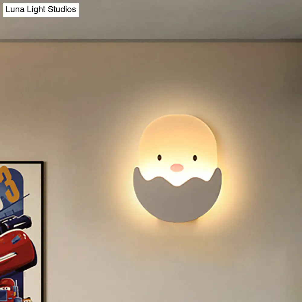 Hatched Chick Wall Light - Cute Acrylic Sconce For Kids Room Or Dining Area