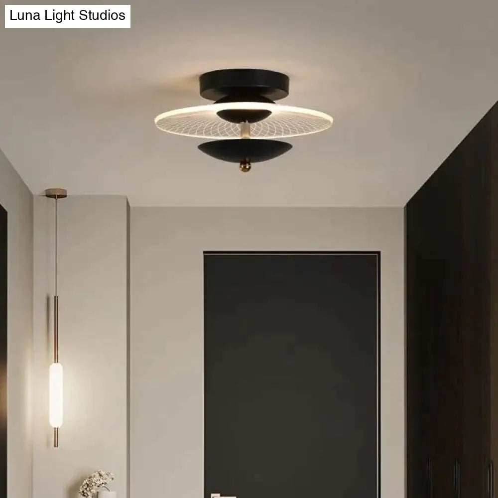 Hayden - Creative Personality Modern Aisle Light Corridor Ceiling Lamp Black A 23Cm / White Light