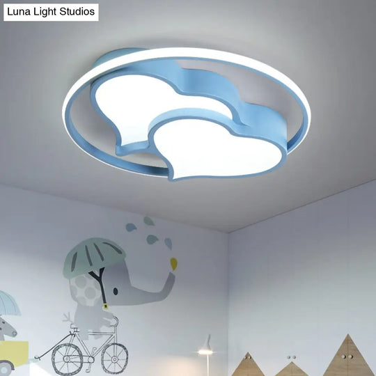 Heart Ceiling Mount Led Light Fixture For Kids Bedroom