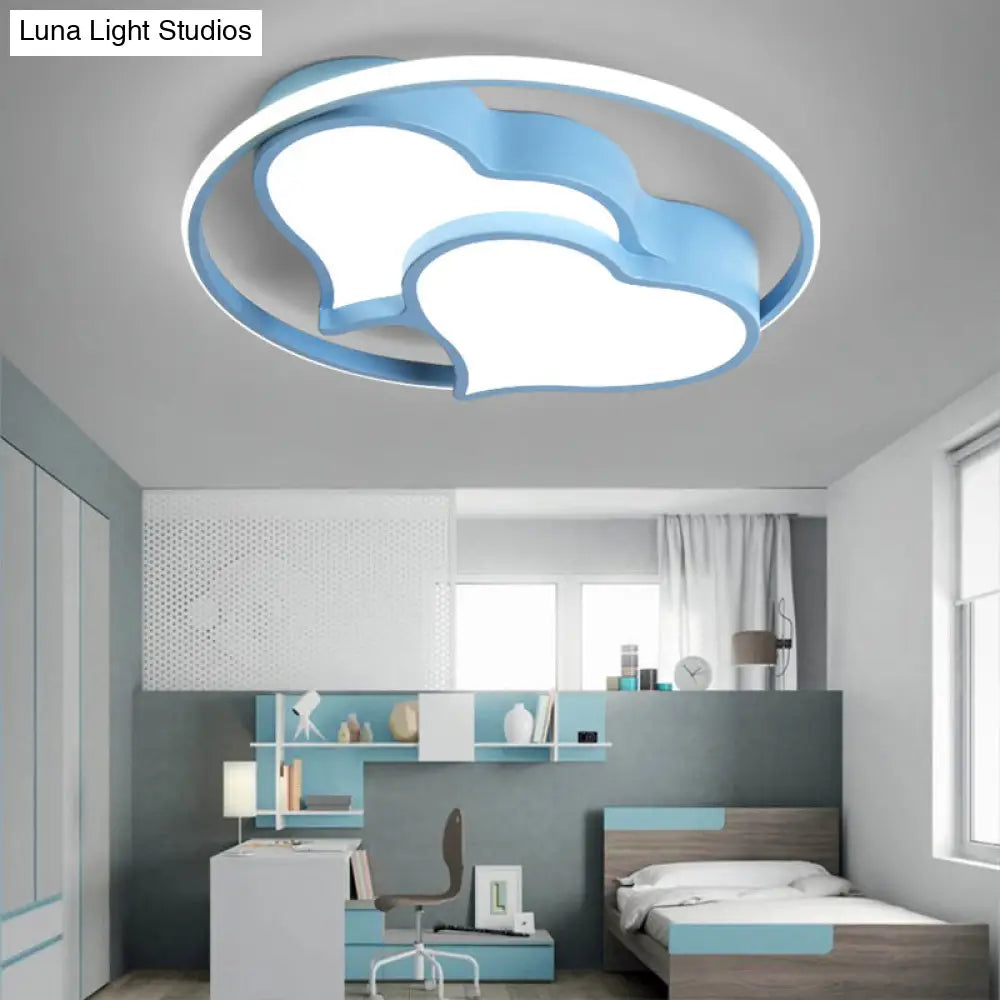 Heart Ceiling Mount Led Light Fixture For Kids Bedroom