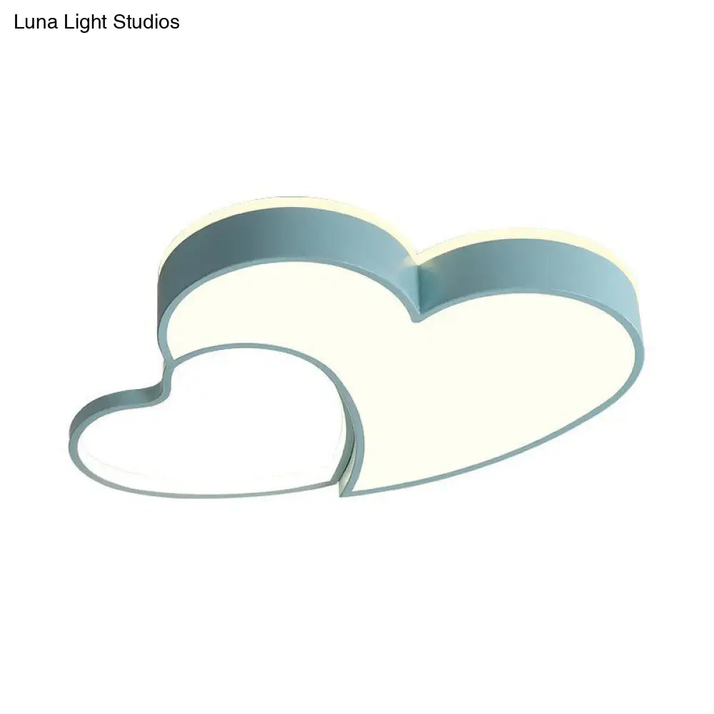 Heart Led Flush Mount Lighting For Kids Bedrooms - Simplistic And Stylish