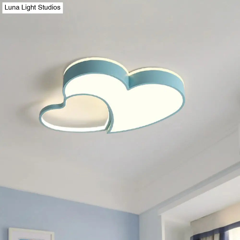 Heart Led Flush Mount Lighting For Kids Bedrooms - Simplistic And Stylish