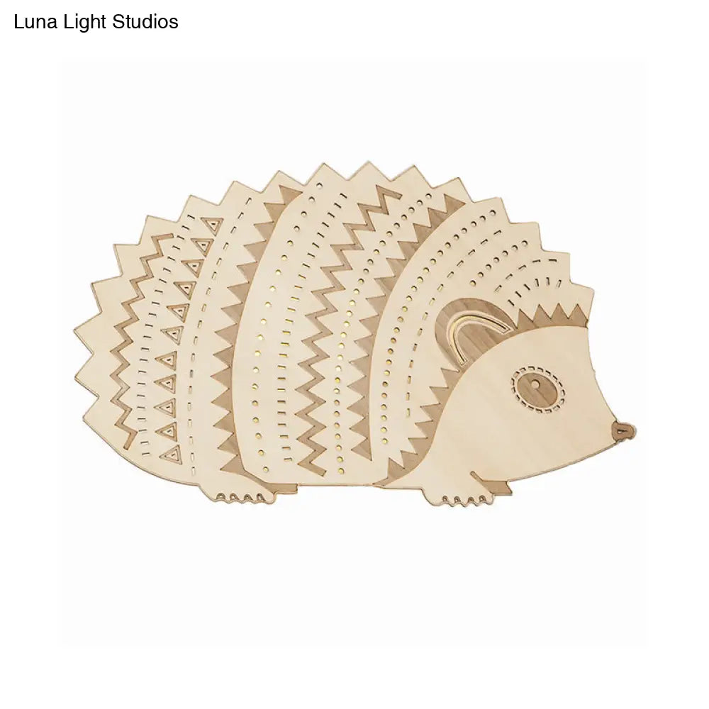 Hedgehog Led Wall Sconce For Kids Bedside - Left/Right Facing Flush Mount