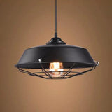 Height Adjustable Farmhouse Barn Pendant Lamp Black/White Metal Hanging Ceiling Light For Bars
