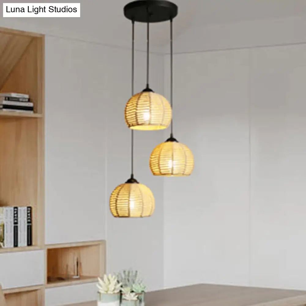 Hemp Rope Hanging Pendant Light For Farmhouse Dining Room 3 / Black 12