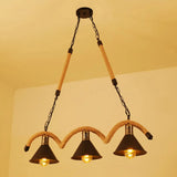 Hemp Rope Chandelier Pendant Light - Vintage Restaurant Hanging In Flaxen 3 /