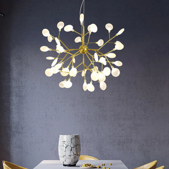 Heracleum Design Chandelier Opaline Glass Ceiling Pendant For Modern Living’ 54 / Gold