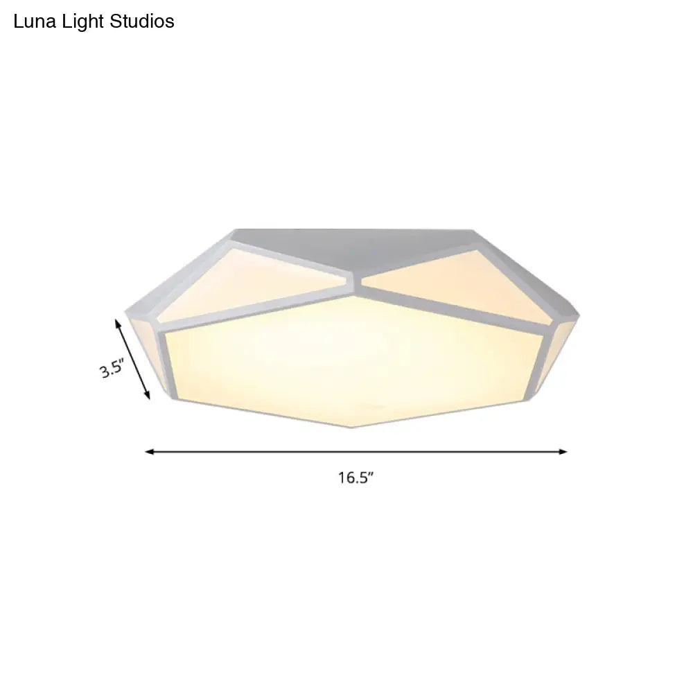 Hexagonal Led Flush Mount Ceiling Light For Modern Restaurants