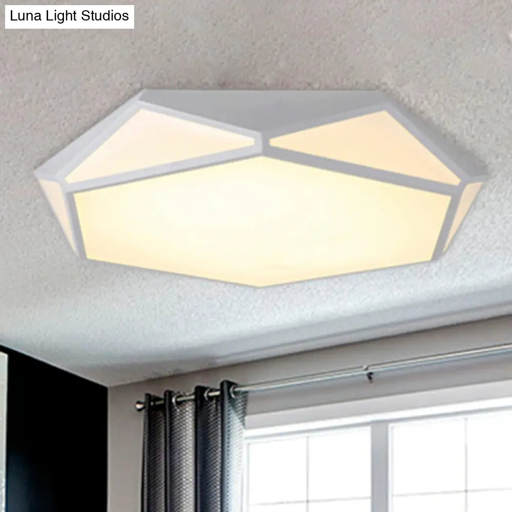 Hexagonal Led Flush Mount Ceiling Light For Modern Restaurants