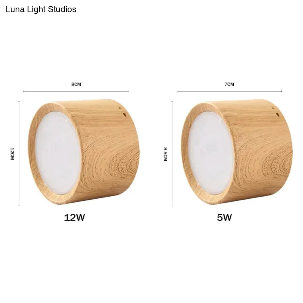 High Bright Epistar Cree Ceiling Lights 3W 5W 7W 10W 12W 15W Nordic Wood Surface Mounted Spot Light