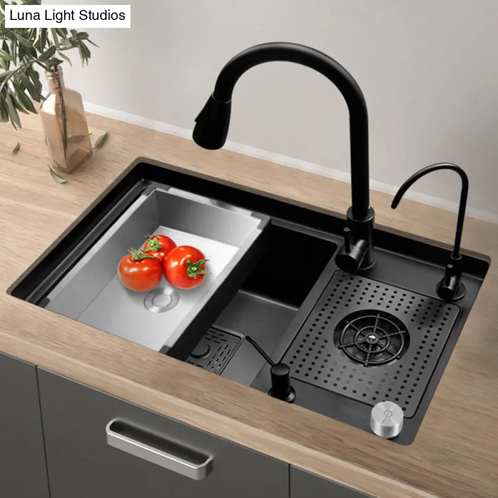 High-Pressure Cup Washer Kitchen Stainless Steel Sink 304 Nano Handmade Single-Slot Under-Counter