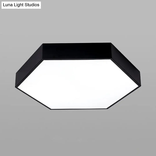 Nordic Hanging Ceiling Light: Honeycomb Gym Down Pendant In Black Led Iron Design