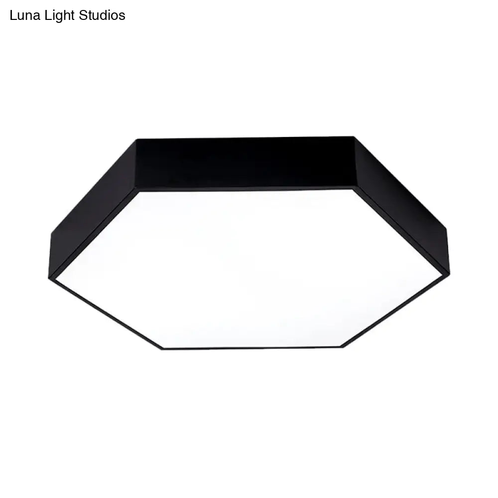 Nordic Hanging Ceiling Light: Honeycomb Gym Down Pendant In Black Led Iron Design / B