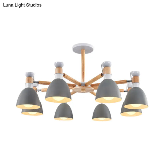 Horn-Shaped Macaroon Chandelier: Elegant Metal Pendant For Living Room Décor