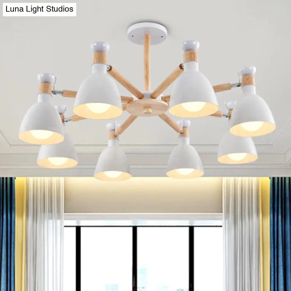 Horn-Shaped Macaroon Chandelier: Elegant Metal Pendant For Living Room Décor