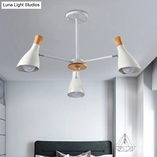 Horn-Shaped Metal Macaroon Chandelier: Ideal Kindergarten Hanging Pendant Fixture