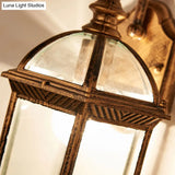 House Shaped Wall Mount Light With Clear Glass Ideal For Courtyard