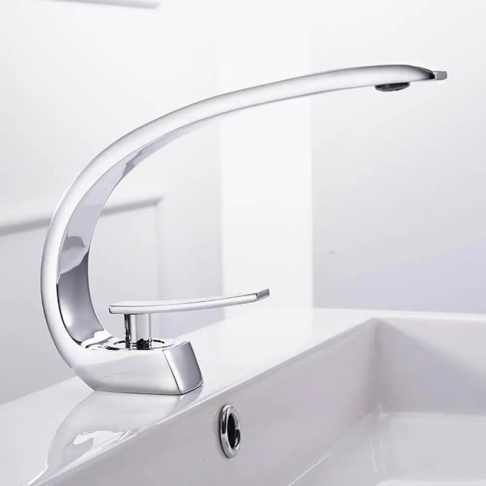 Hydrobliss - Crane Neck Bathroom Faucet Chrome