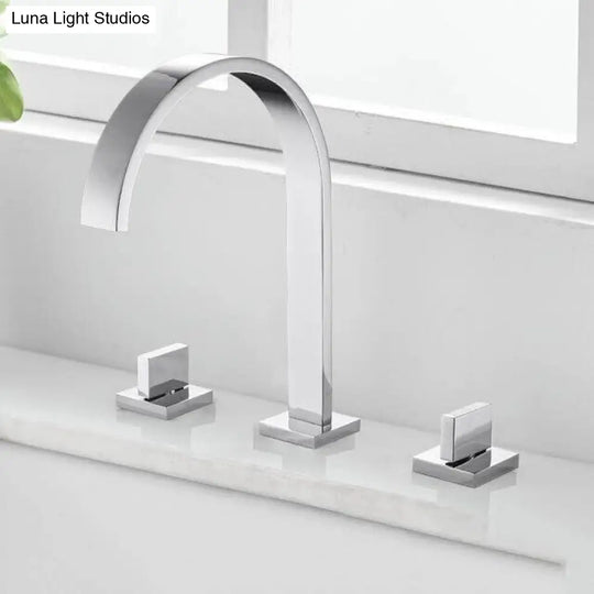 Hydrobliss - Modern Double Handle Bathroom Faucet Chrome