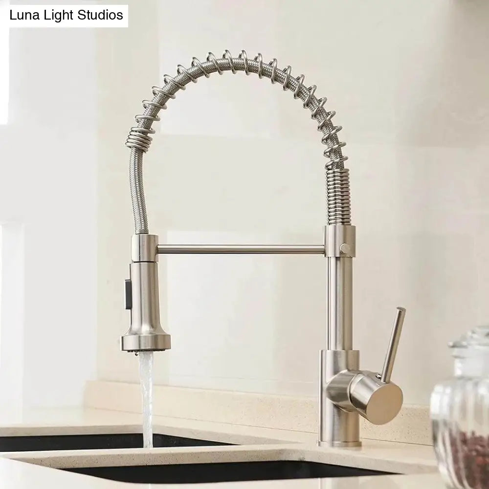 Hydrobliss - Modern Spring Kitchen Faucet Brushed Nickel Faucets