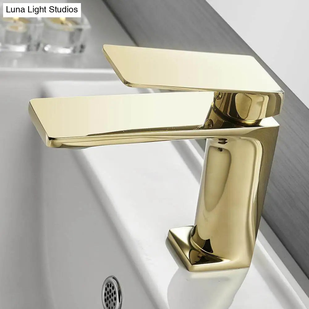 Hydrobliss - Modern Top Handle Bathroom Faucet Gold