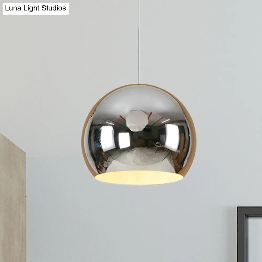 I Suggest The Following Improved Product Title: ’Nordic Iron Globe Pendant Light - 1 Chrome/Rose