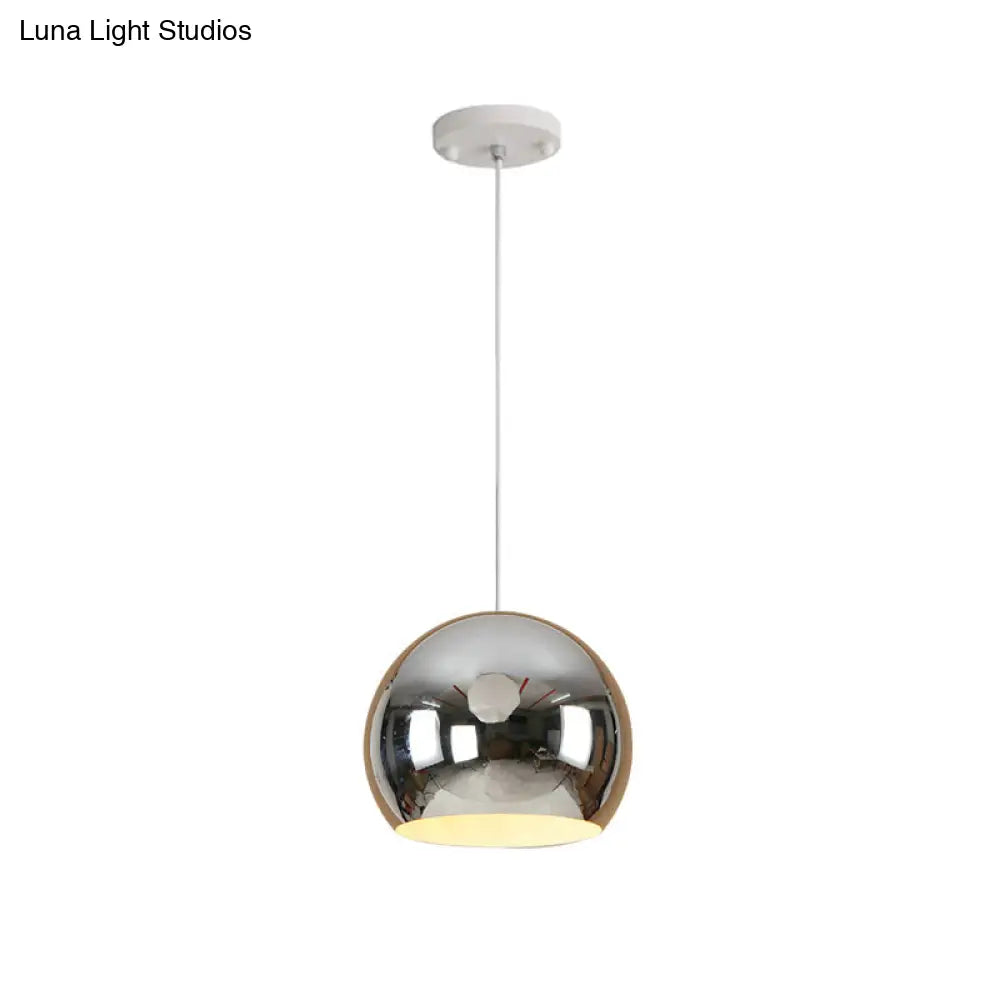 I Suggest The Following Improved Product Title: ’Nordic Iron Globe Pendant Light - 1 Chrome/Rose