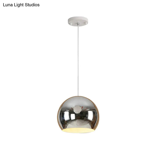 I Suggest The Following Improved Product Title: ’Nordic Iron Globe Pendant Light - 1 Chrome/Rose