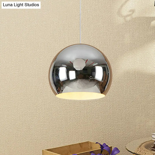 I Suggest The Following Improved Product Title: ’Nordic Iron Globe Pendant Light - 1 Chrome/Rose