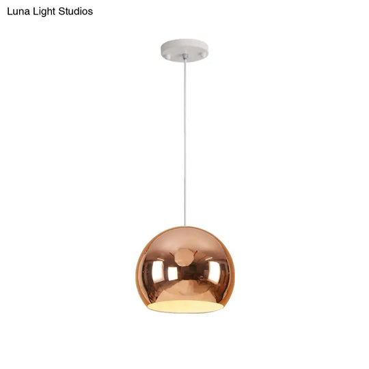 I Suggest The Following Improved Product Title: ’Nordic Iron Globe Pendant Light - 1 Chrome/Rose