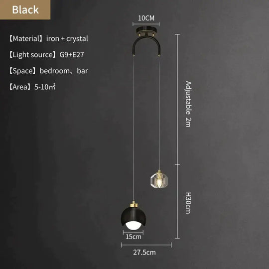 Illumia - Crystal Chandelier Gold Black / Warm White