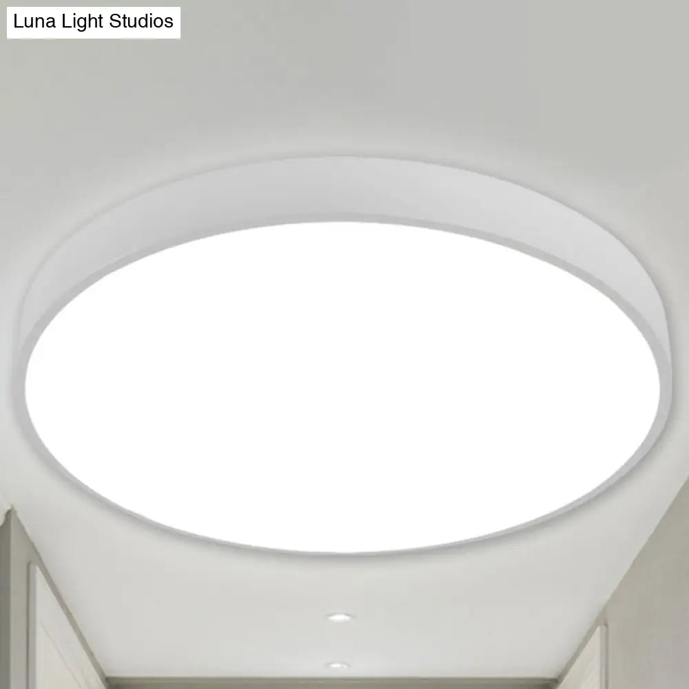 Illuminate Your Pathway: Round Nordic Led Flush Mount Ceiling Light With Acrylic Diffuser