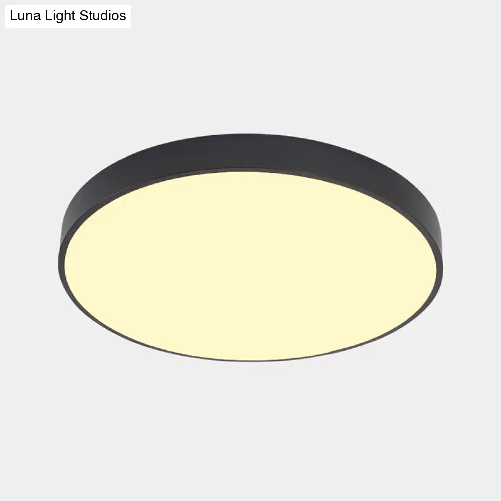 Illuminate Your Pathway: Round Nordic Led Flush Mount Ceiling Light With Acrylic Diffuser