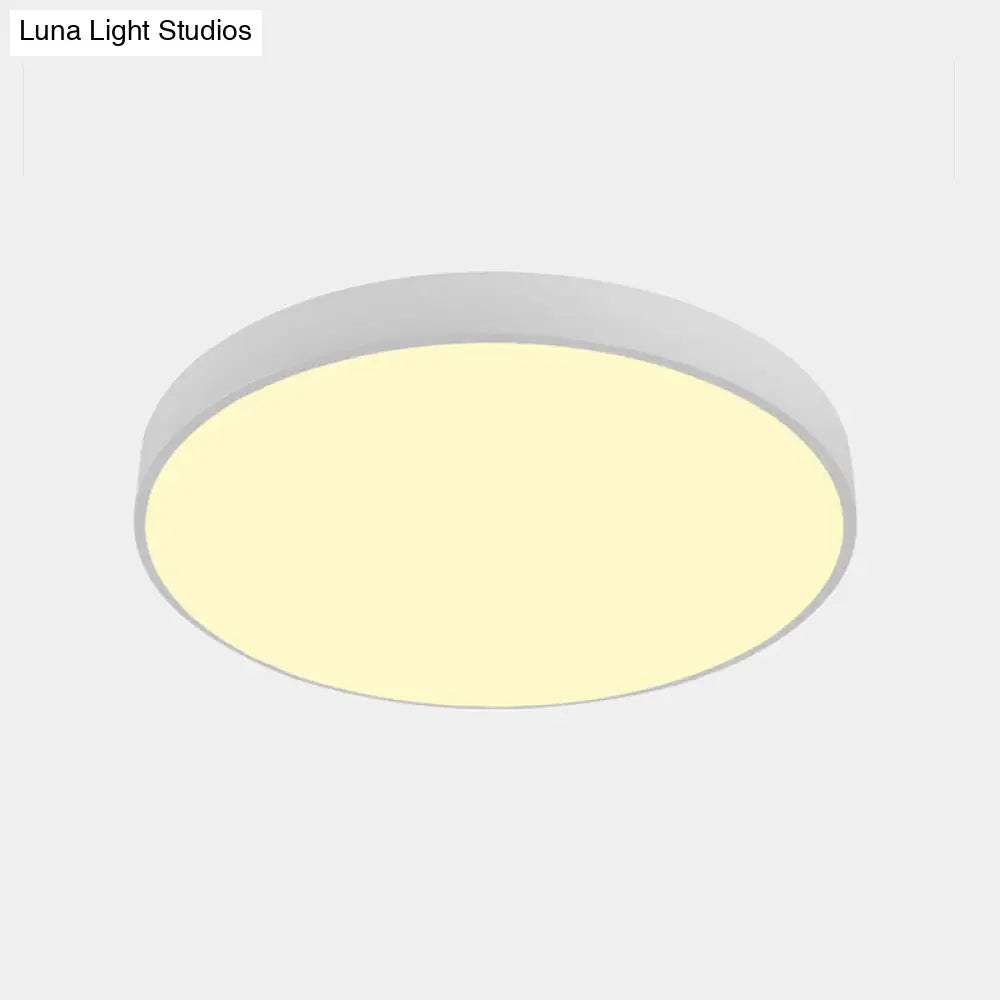 Illuminate Your Pathway: Round Nordic Led Flush Mount Ceiling Light With Acrylic Diffuser