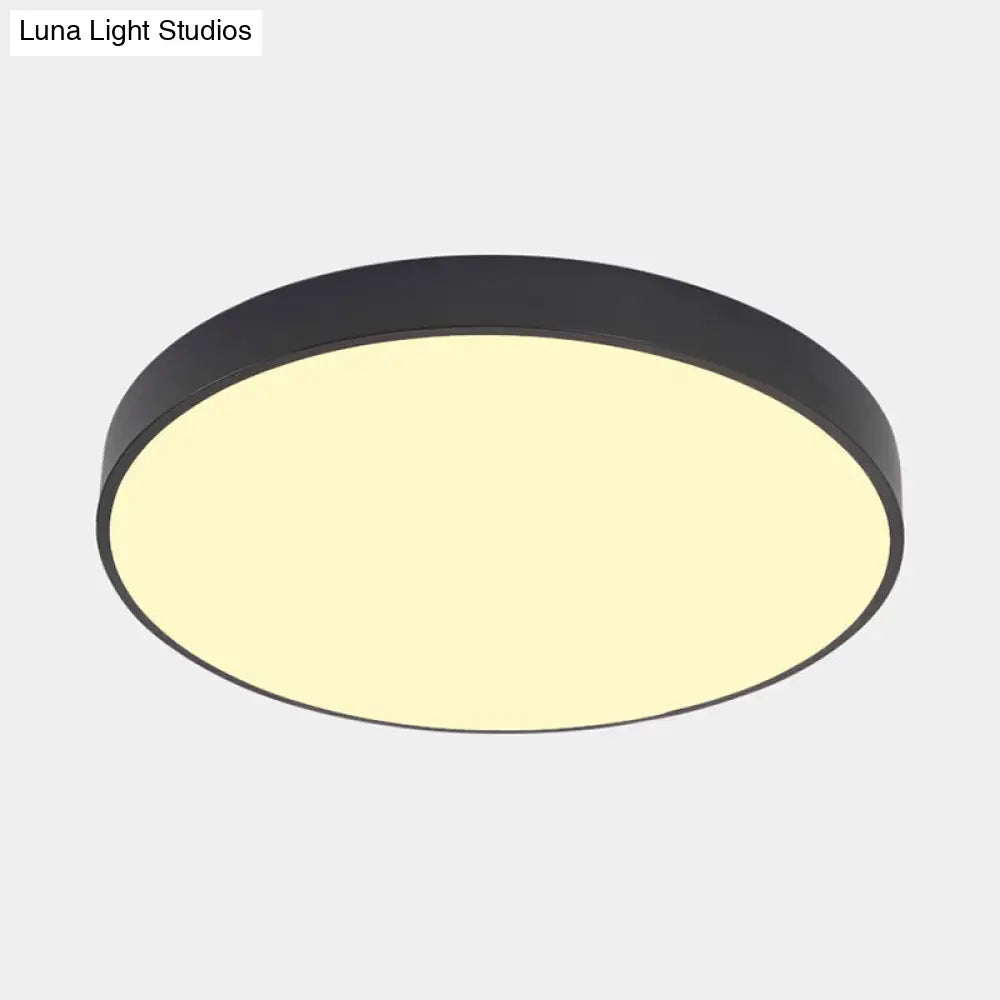 Illuminate Your Pathway: Round Nordic Led Flush Mount Ceiling Light With Acrylic Diffuser