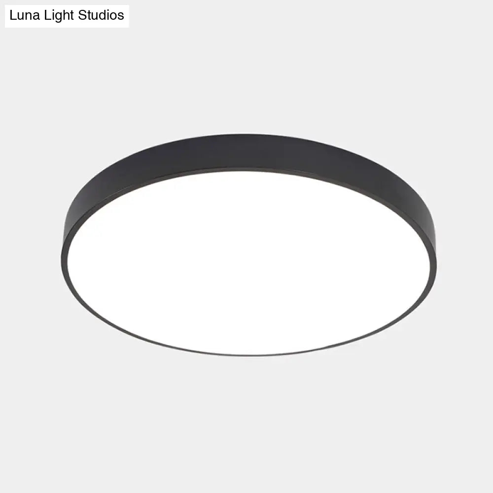 Illuminate Your Pathway: Round Nordic Led Flush Mount Ceiling Light With Acrylic Diffuser