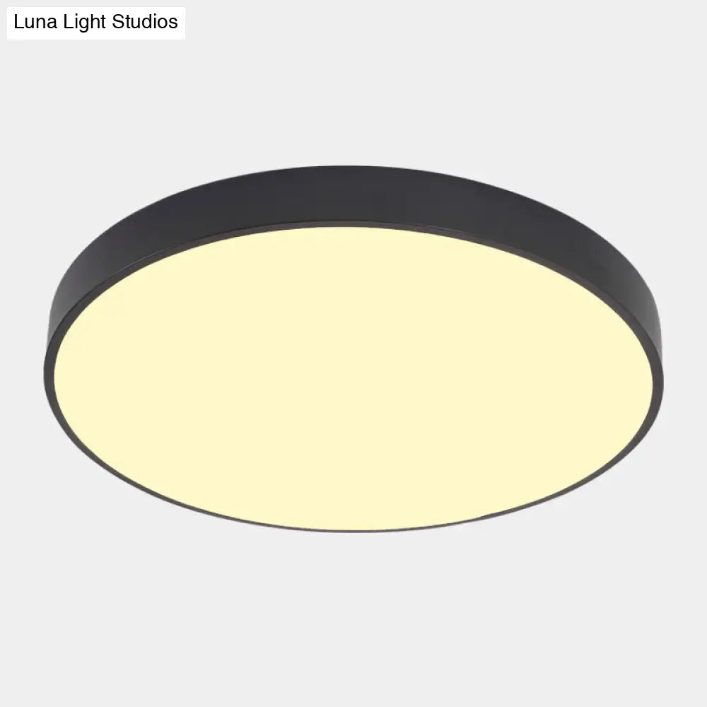 Illuminate Your Pathway: Round Nordic Led Flush Mount Ceiling Light With Acrylic Diffuser