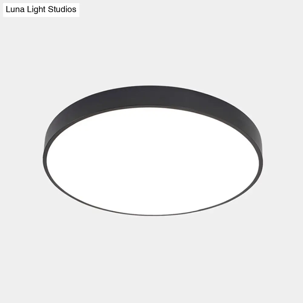 Illuminate Your Pathway: Round Nordic Led Flush Mount Ceiling Light With Acrylic Diffuser