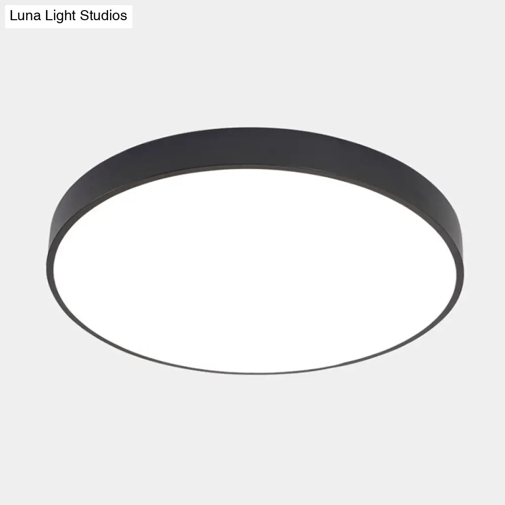 Illuminate Your Pathway: Round Nordic Led Flush Mount Ceiling Light With Acrylic Diffuser